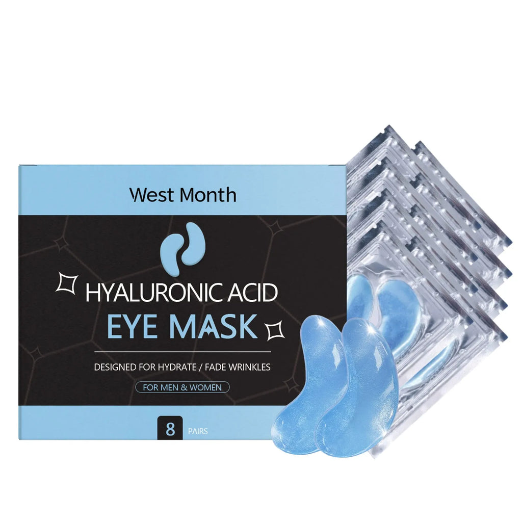 Hyaluronic Acid Eye Mask 3.5x7 cm in sachet pack of 8 pairs for under eye hydration