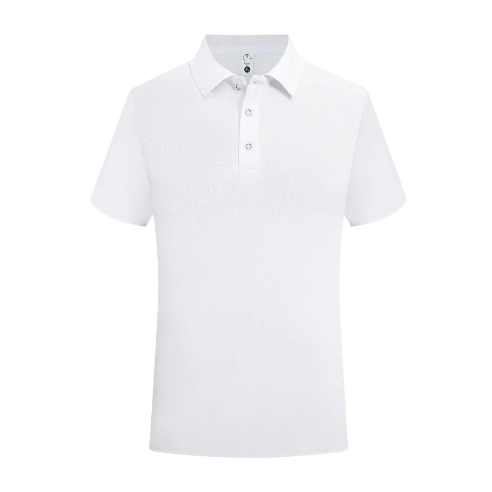 Short-sleeved cotton advertising shirt in a straight fit, shown in multiple colour options.
