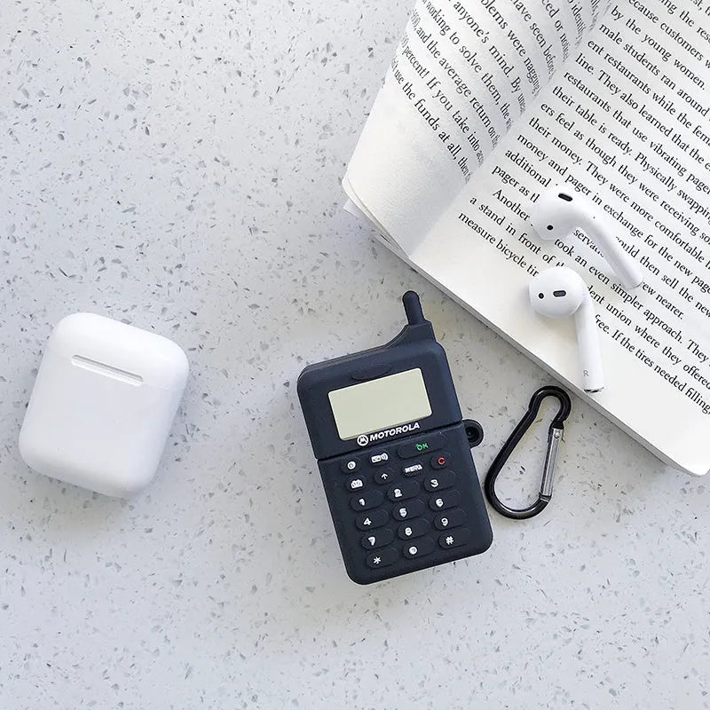 Green silicone protective case for Apple AirPods with cartoon animal design