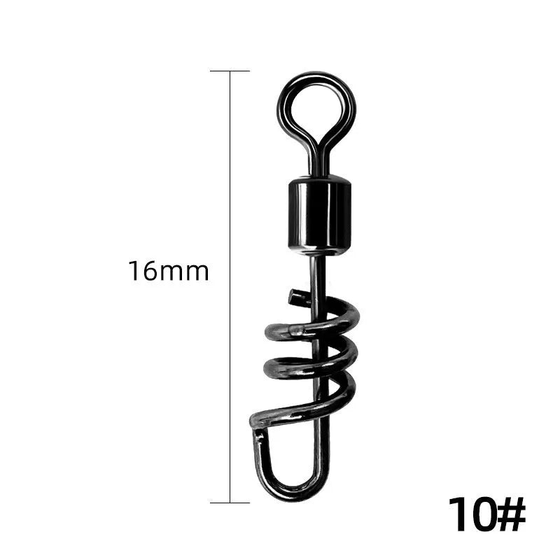 Fishing swivel connector with copper and stainless steel construction and 8-shaped ring design