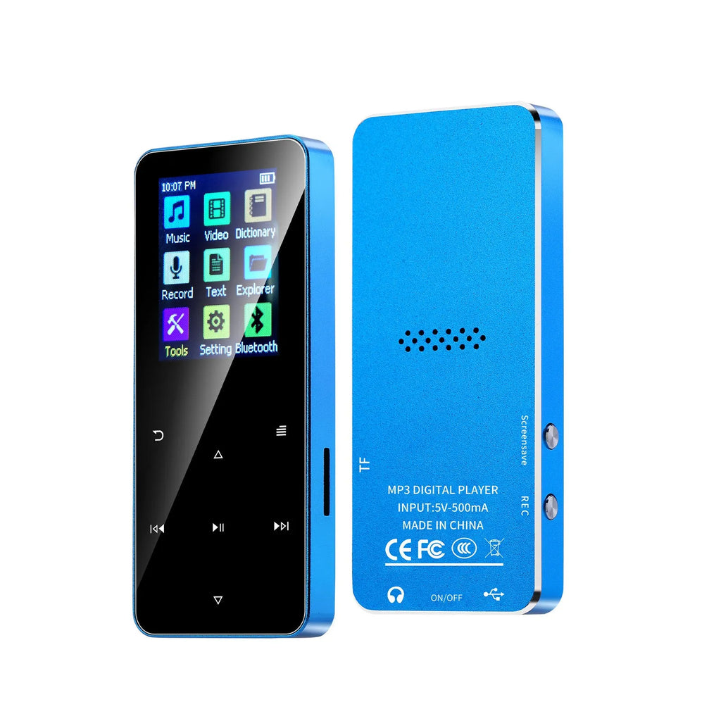 Walkman student version Bluetooth player with 1.8 inch screen in black colour, compact design