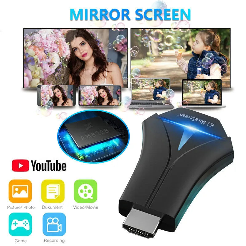 Mirascreen HDMI WiFi dongle for streaming 1080p Full HD video from mobile phone to projector