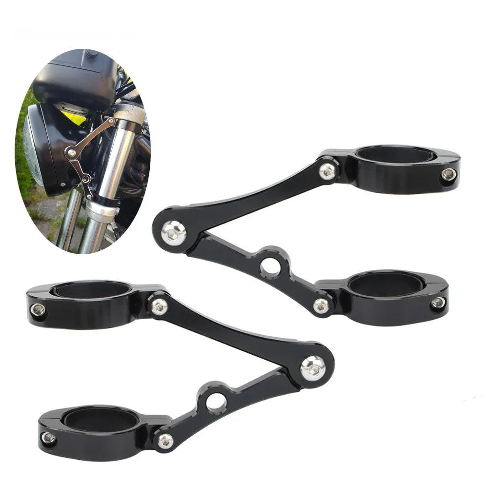 Motorcycle modified headlight bracket for 39-41mm fork tubes in black finish
