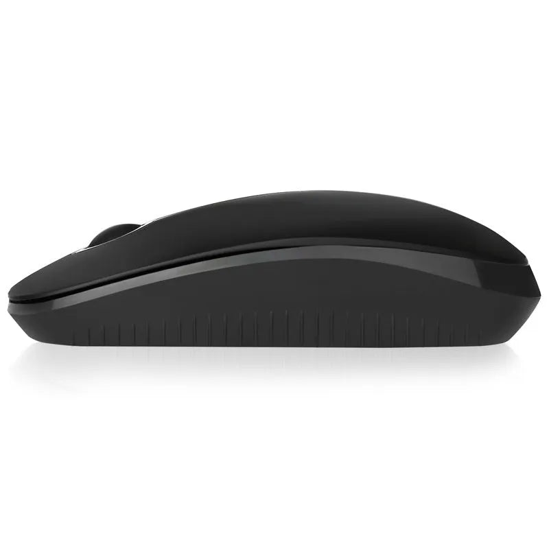 2.4G wireless mouse black with USB receiver, compact 120x66x36mm design