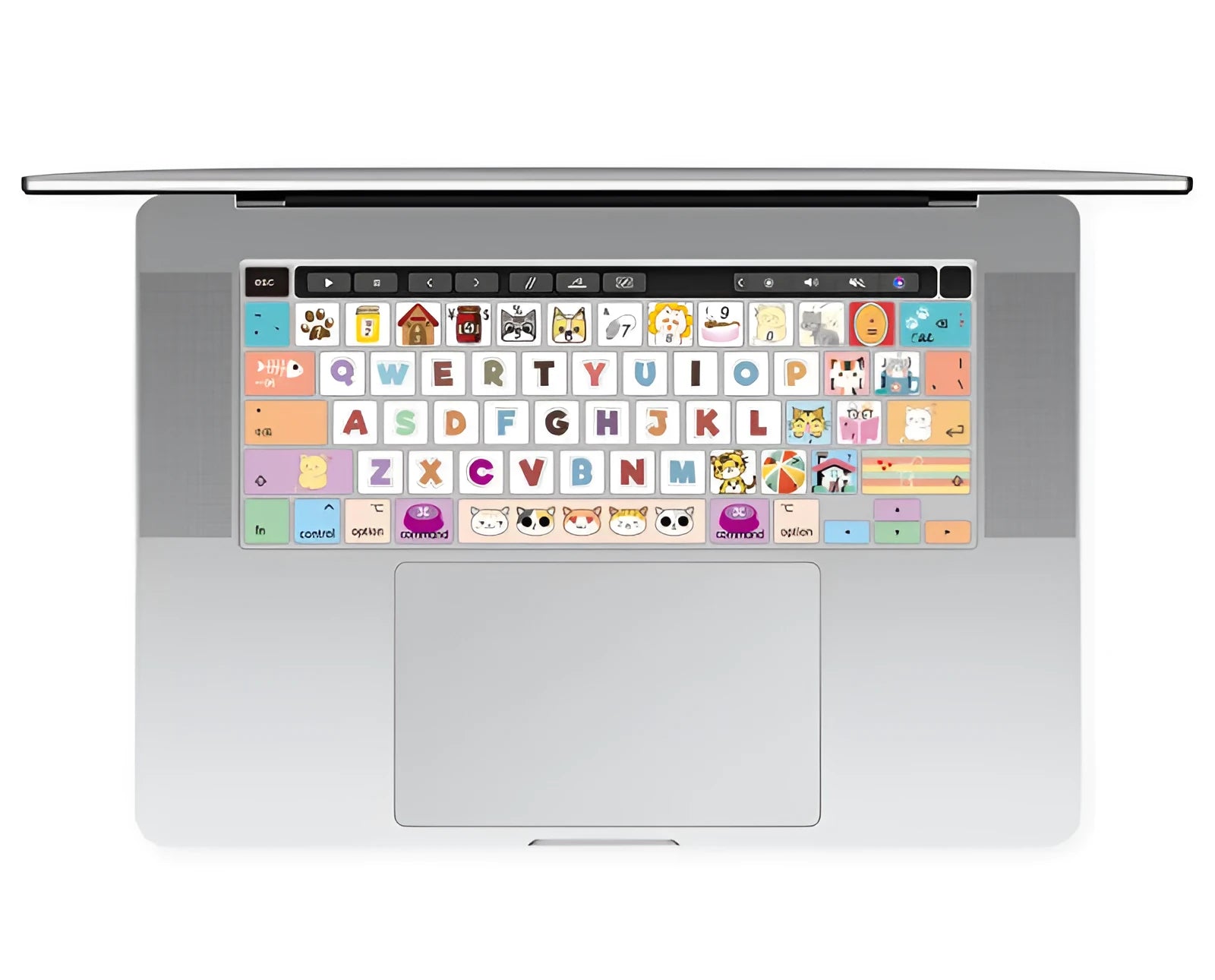 TPU keyboard protective film for MacBook Pro Air 13.3 inch showing colourful pattern options