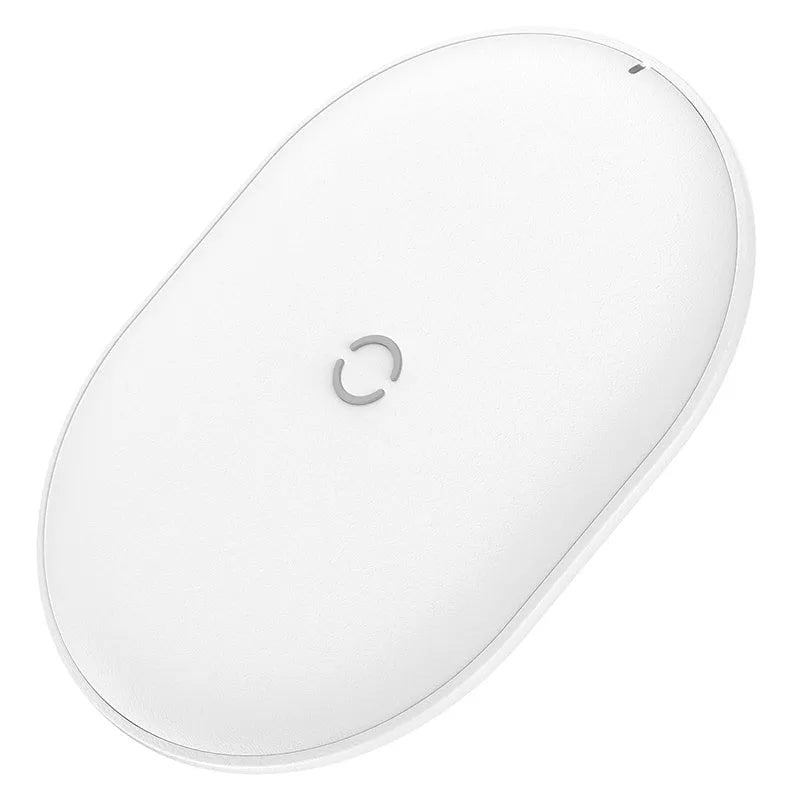 Baseus rough 15W wireless charging pad in black and white with Type-C connection