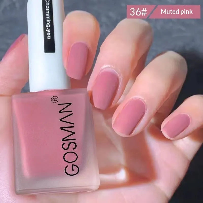13ml quick-dry matte nail polish bottle, non-peel no-bake formula, matte black colour option