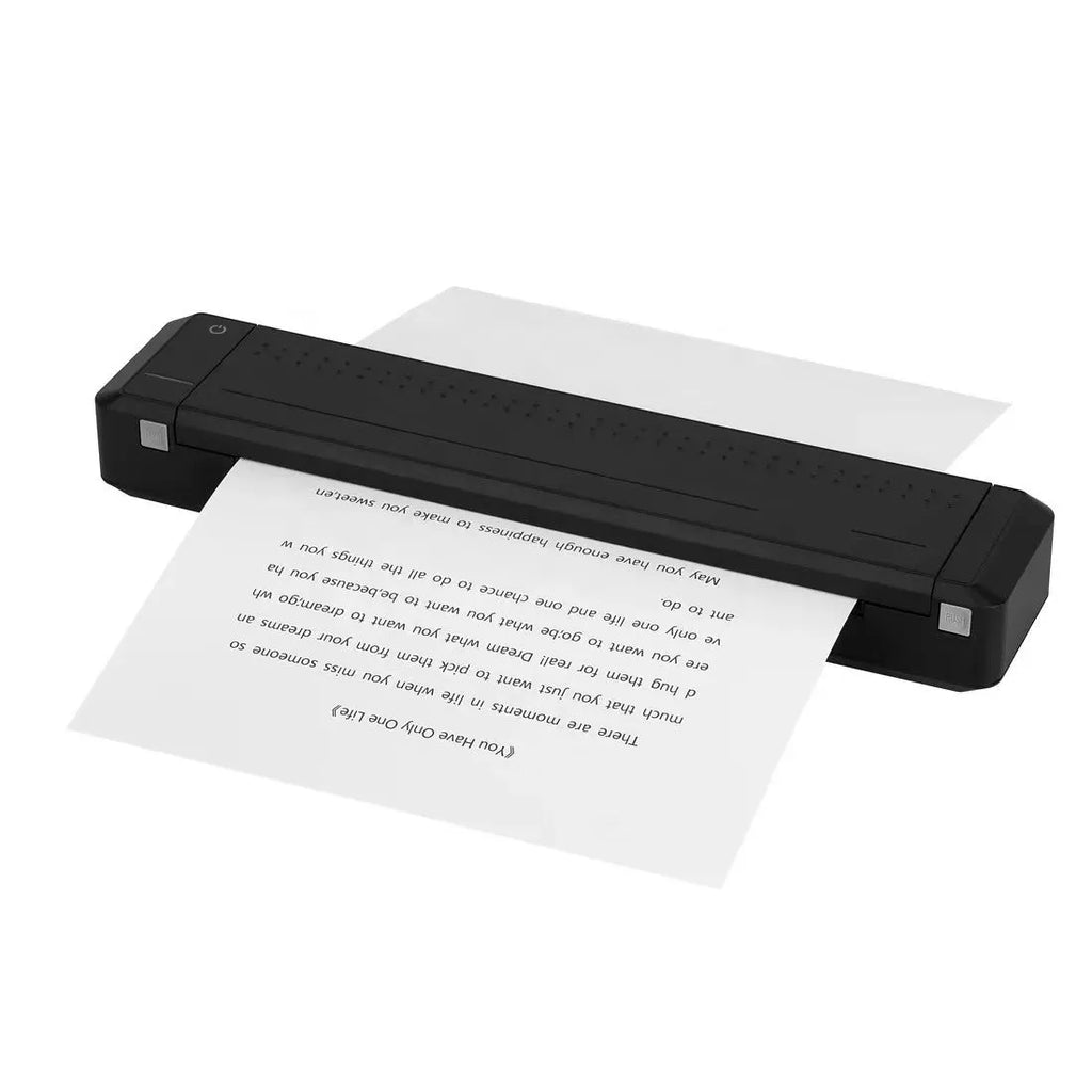 Wireless Bluetooth A4 paper office printer in black with USB Type-C and 198mm print width