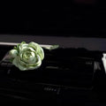 Jasmine solid car perfume vent clip with gypsum base in off-white colour