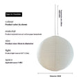Modern paper pendant lamp with circular flat shade in natural paper material