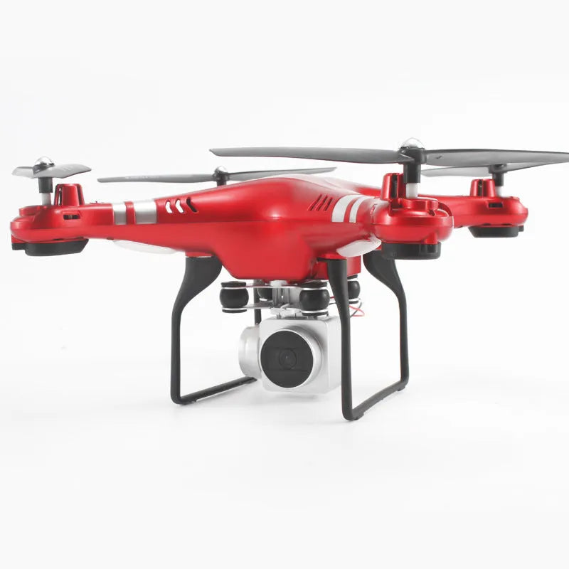 Alloy HD aerial photography drone with remote control handle in black, red or white colour options