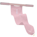 Grey and pink multi-function yoga stretching tool for shoulders, back and hips.