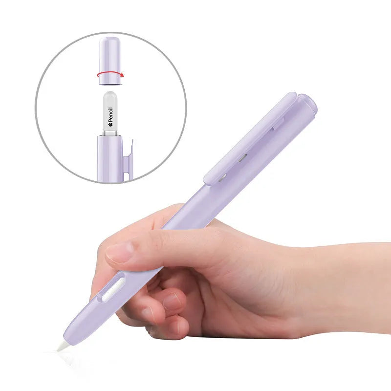 Apple Pencil 2nd Generation silicone protective case in anti-roll design showing colour options