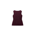 Dark red slim fit sweater vest with gold buttons and 3D pattern detail