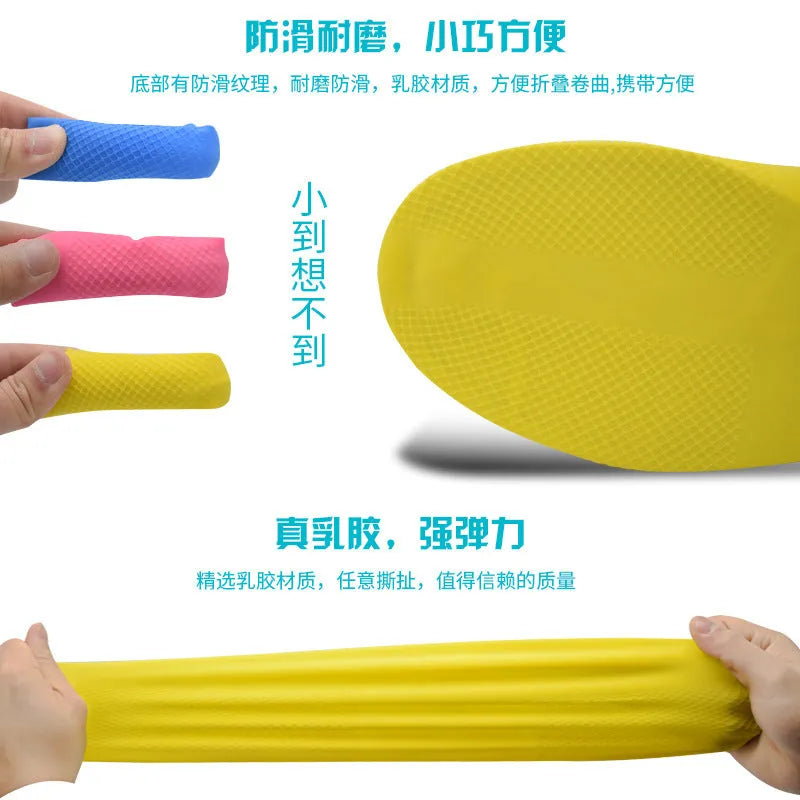 Silicone rain boots shoe covers in multiple colours for men and women hiking waterproof use