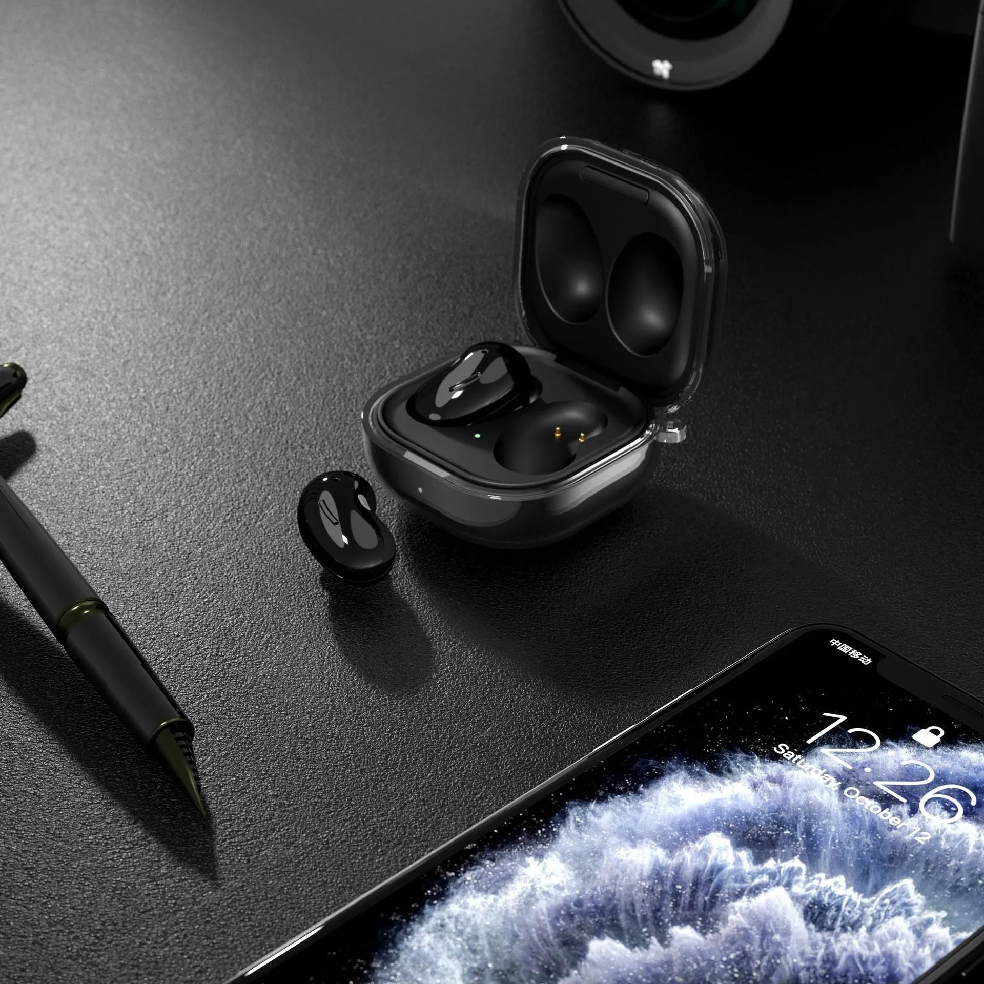 Bluetooth transparent clamshell ear case in translucent colours for DIY housing replacement
