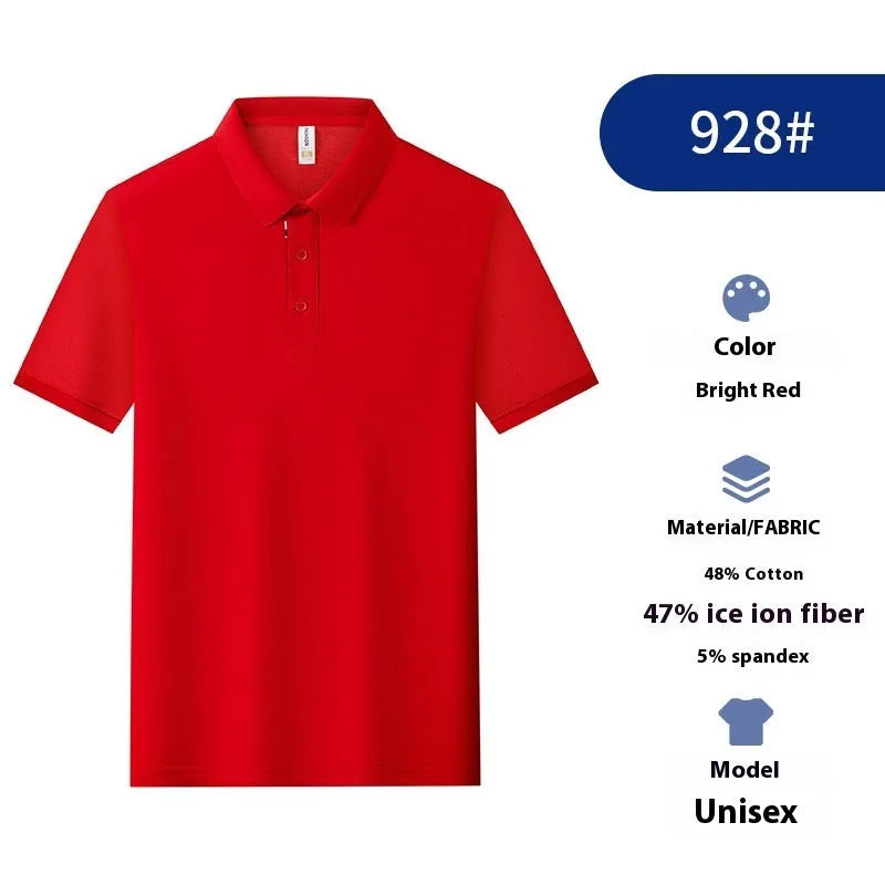 Solid colour cotton blend polo shirt for catering workwear in multiple colours and sizes.