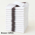 Twelve cotton dishwashing towels with striped pattern measuring 48x70cm in various colour options
