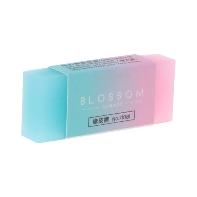 Cute translucent coloured pencil rubber eraser measuring 4.8cm by 2cm by 1cm for school and art use