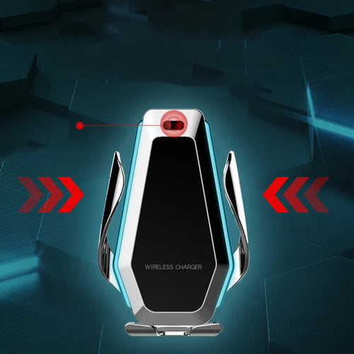Gold induction car phone holder wireless charger bracket with Type-C input on car vent