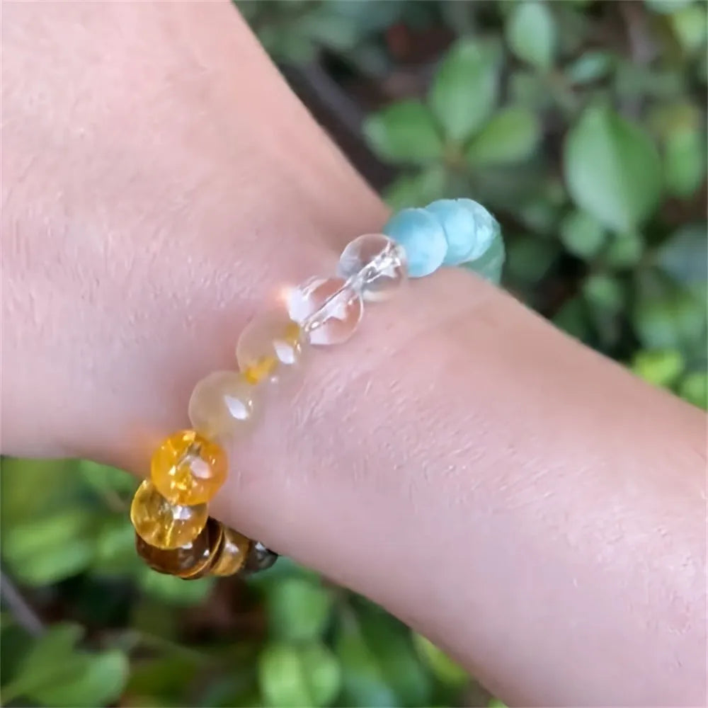 Natural stone crystal bracelet unisex casual crystal bead bracelet