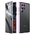 Samsung S24 Ultra magnetic mirror phone case in multiple colours showing metal construction and mirror element