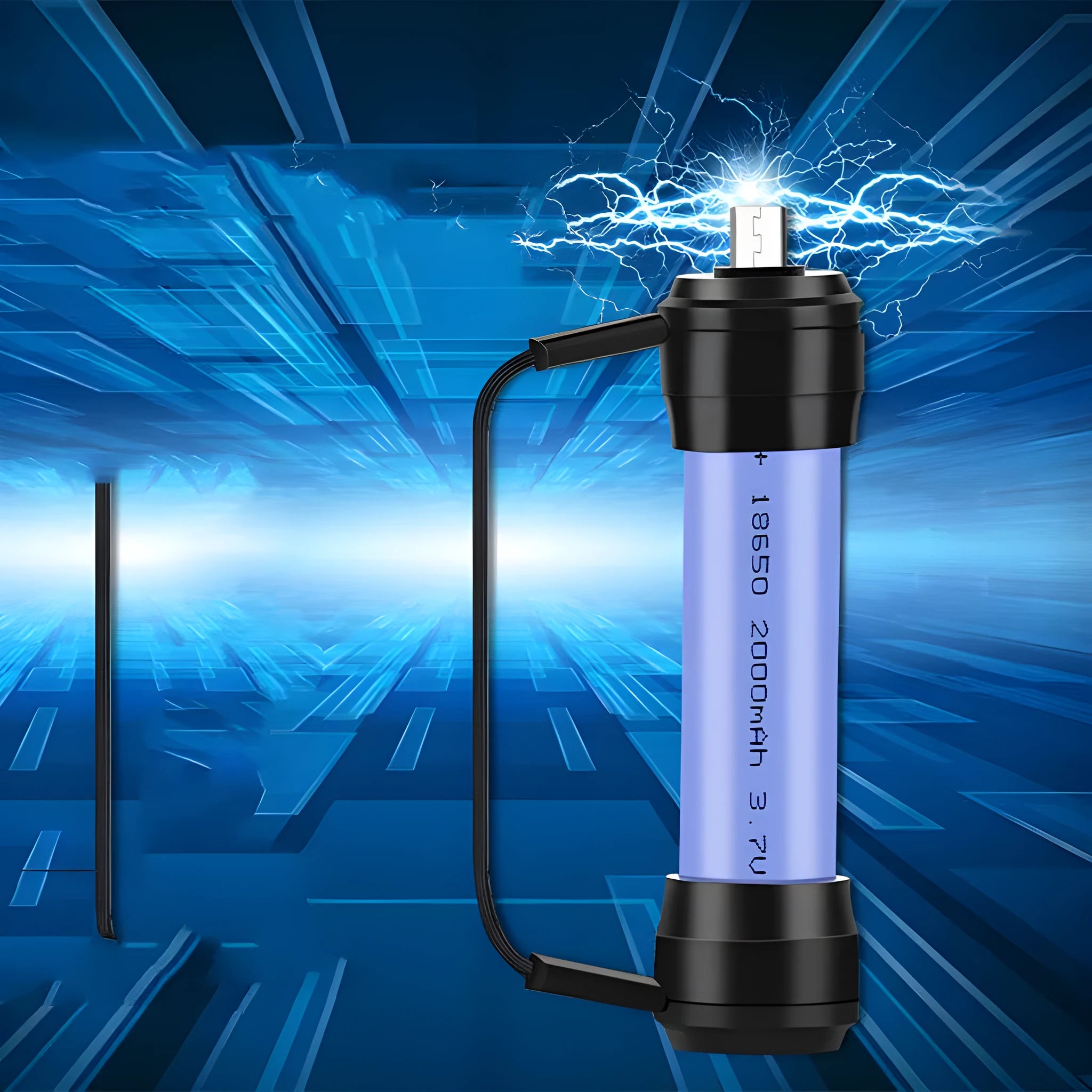Mini portable keychain emergency charger for mobile phones with 18650 lithium battery