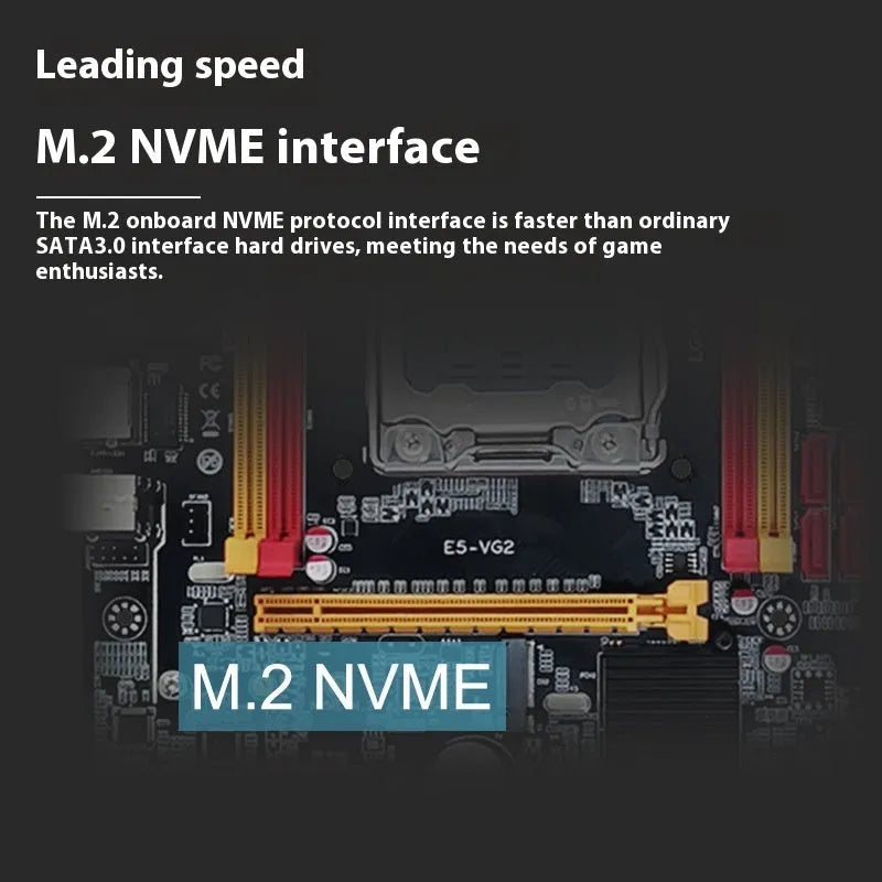 LGA 2011 MicroATX motherboard with four DDR3 memory slots and M.2 interface