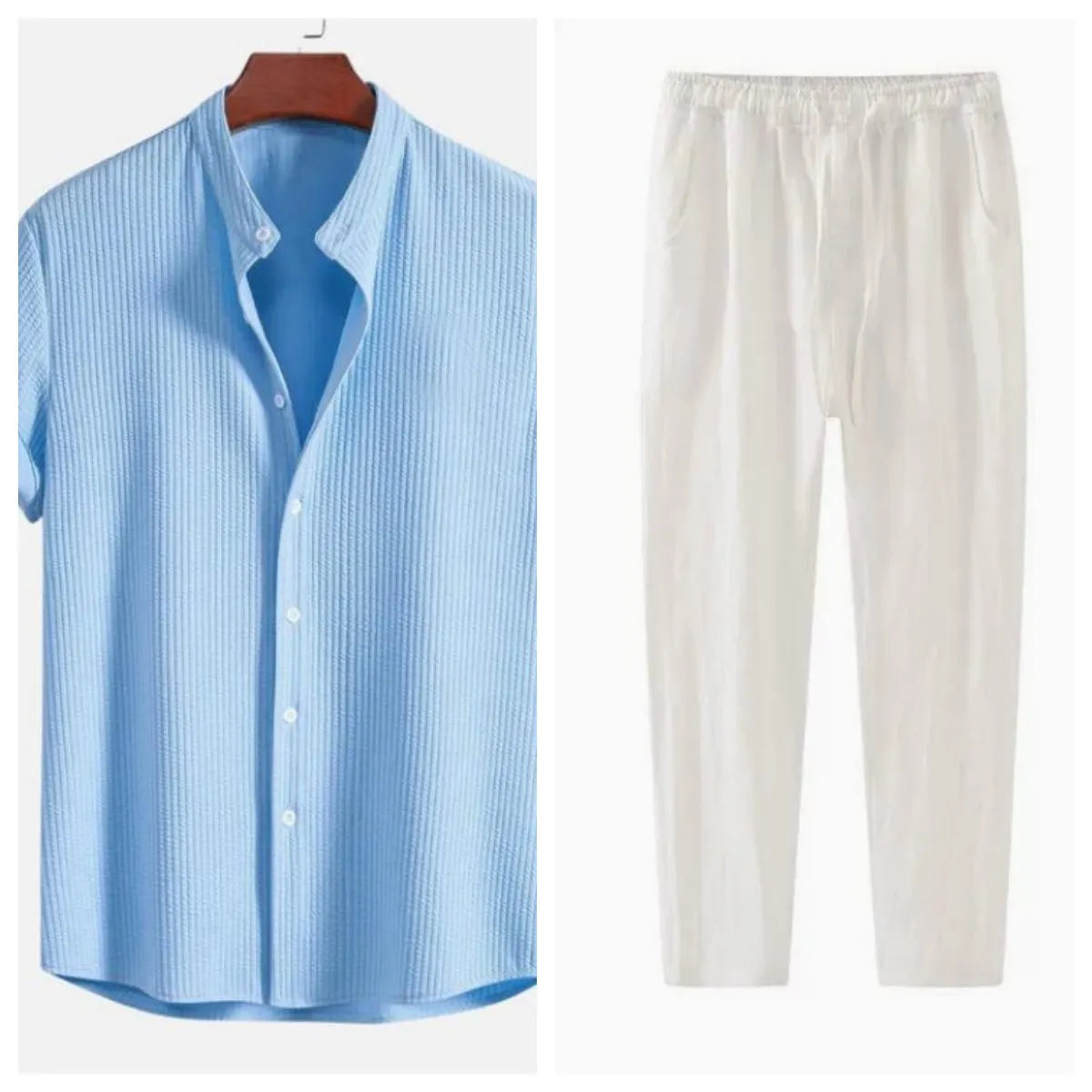 Men's loose fit short sleeve polyester shirt in multiple colour options including wine red, dark green and light blue