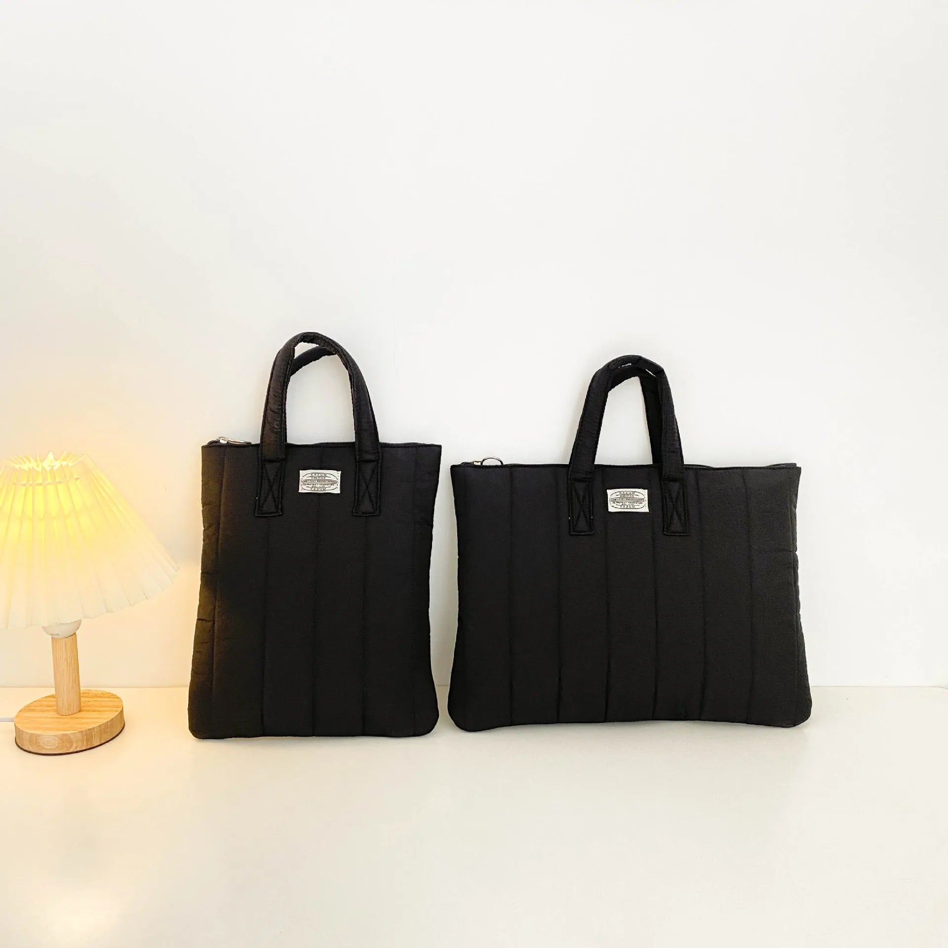 Polyester notebook computer briefcase in black, unisex design, fits 11 to 15.6 inch laptops