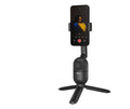 Black mobile phone bracket with face-following capability and pan-tilt tripod for live streaming
