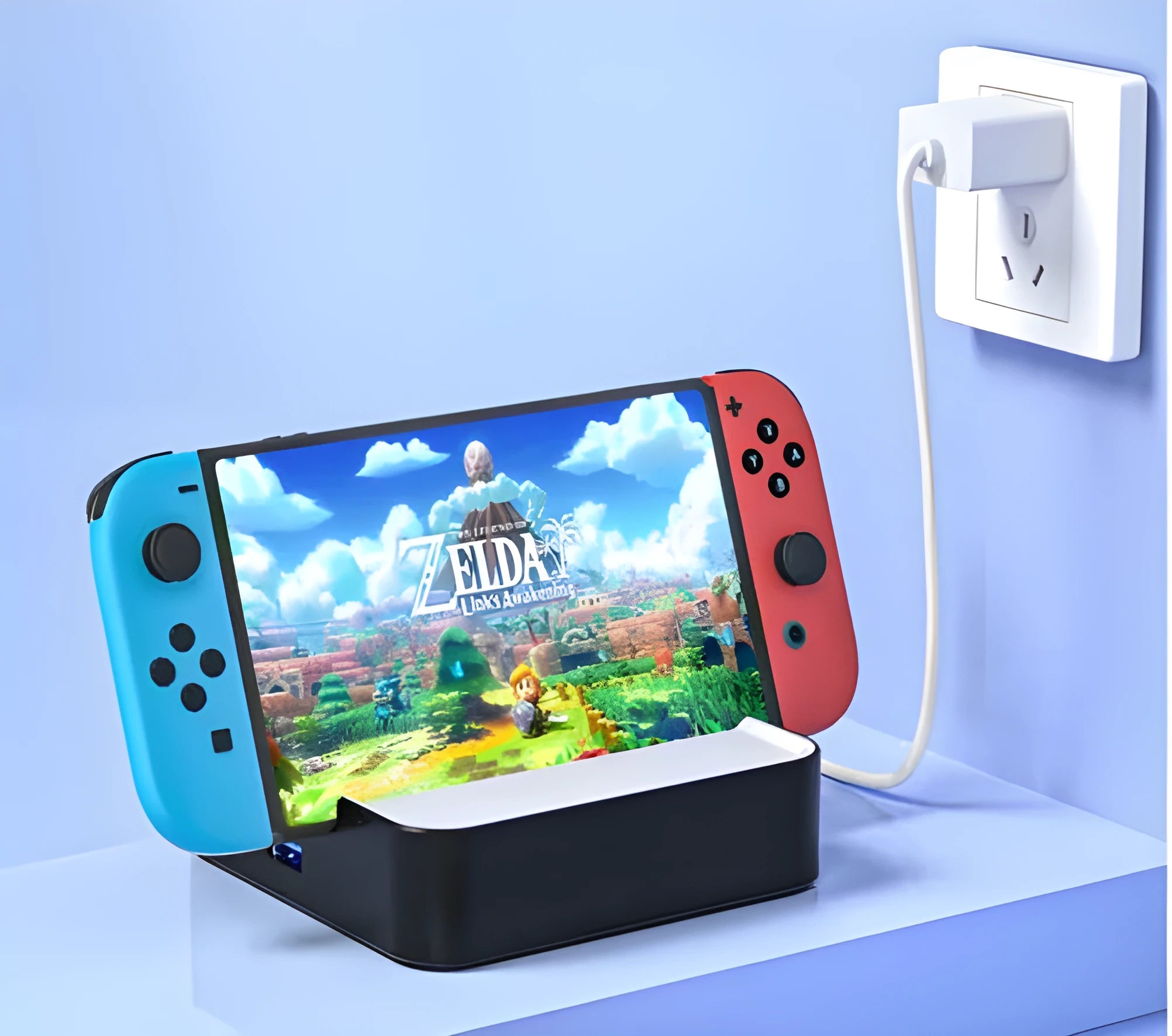 Portable multi-function game console adapter with PVC-aluminium housing and Type-C port for 4K HD projection.