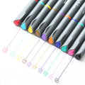 Set of 10 black 0.38mm hook line pens for technical drawing and architectural drafting