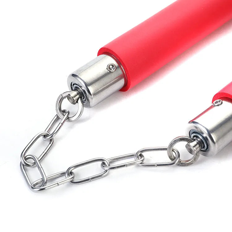 Sponge nunchaku for children beginners practice in black EVA foam double jointed stick