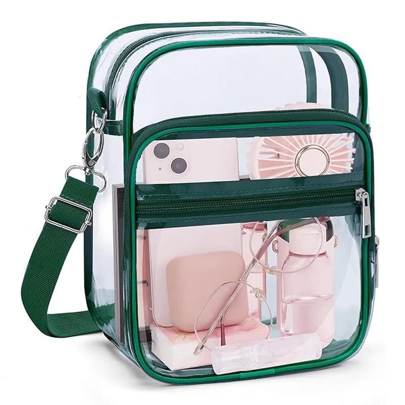 PVC waterproof cube handbag measuring 16.5x10x21.5cm in modern casual design