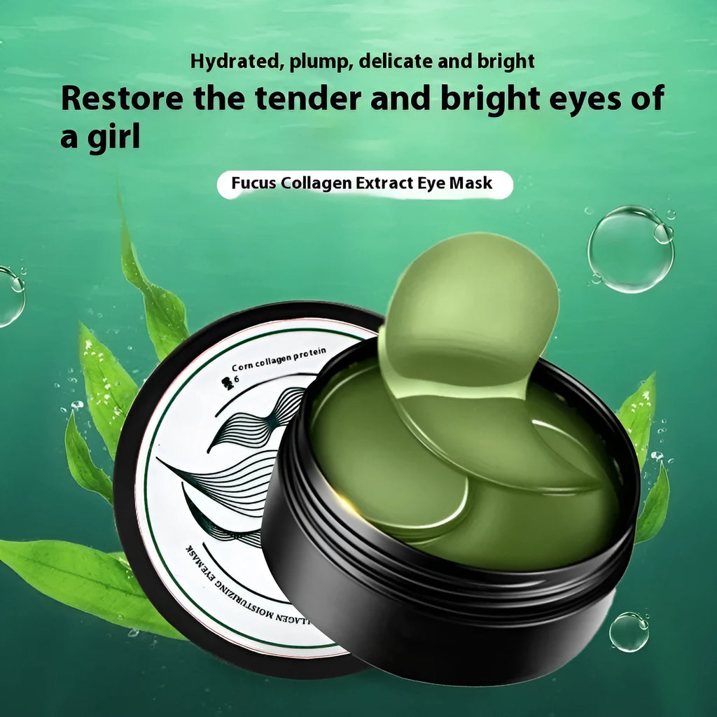 Seaweed collagen essence eye mask tablets in sheet form, 60-count pack