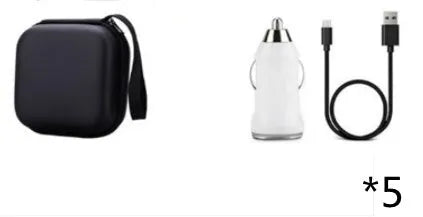 Black silicone USB rechargeable LED headlamp with side wave sensor, showing wide beam and long-range lighting.