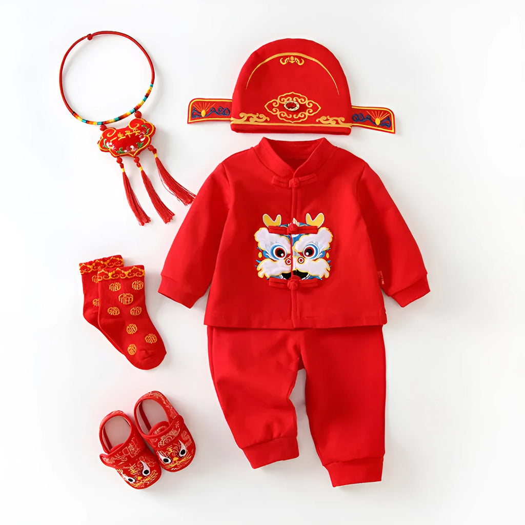Girls spring cotton Tang suit dress set in star stone pattern with long sleeves for birthday celebration