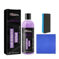 Scratch repair kit with 100ml bottle, sponge applicator, and square microfibre cloth