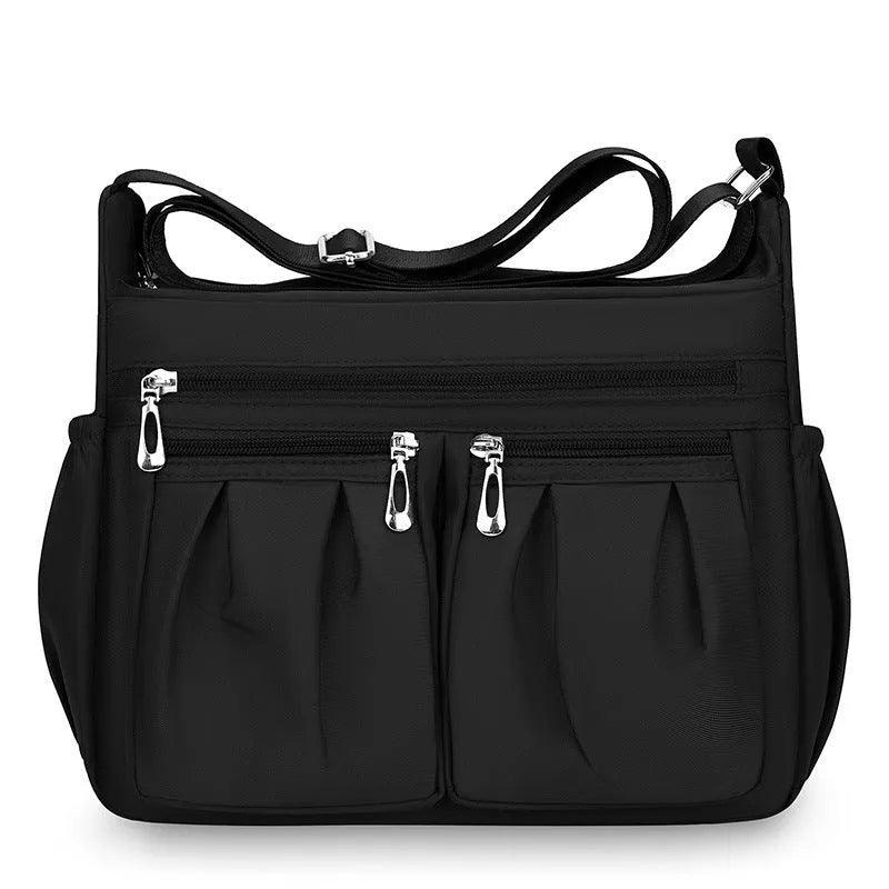 Large capacity canvas crossbody bag for women, horizontal square shape, single strap, available in five colours