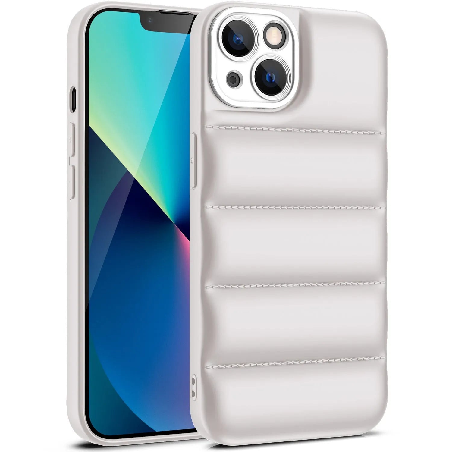 TPU mobile phone case in a solid colour for iPhone models, showing back cover design.