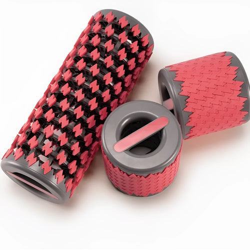 Adjustable telescopic foam roller in black, pink, red or yellow for home fitness muscle relaxation