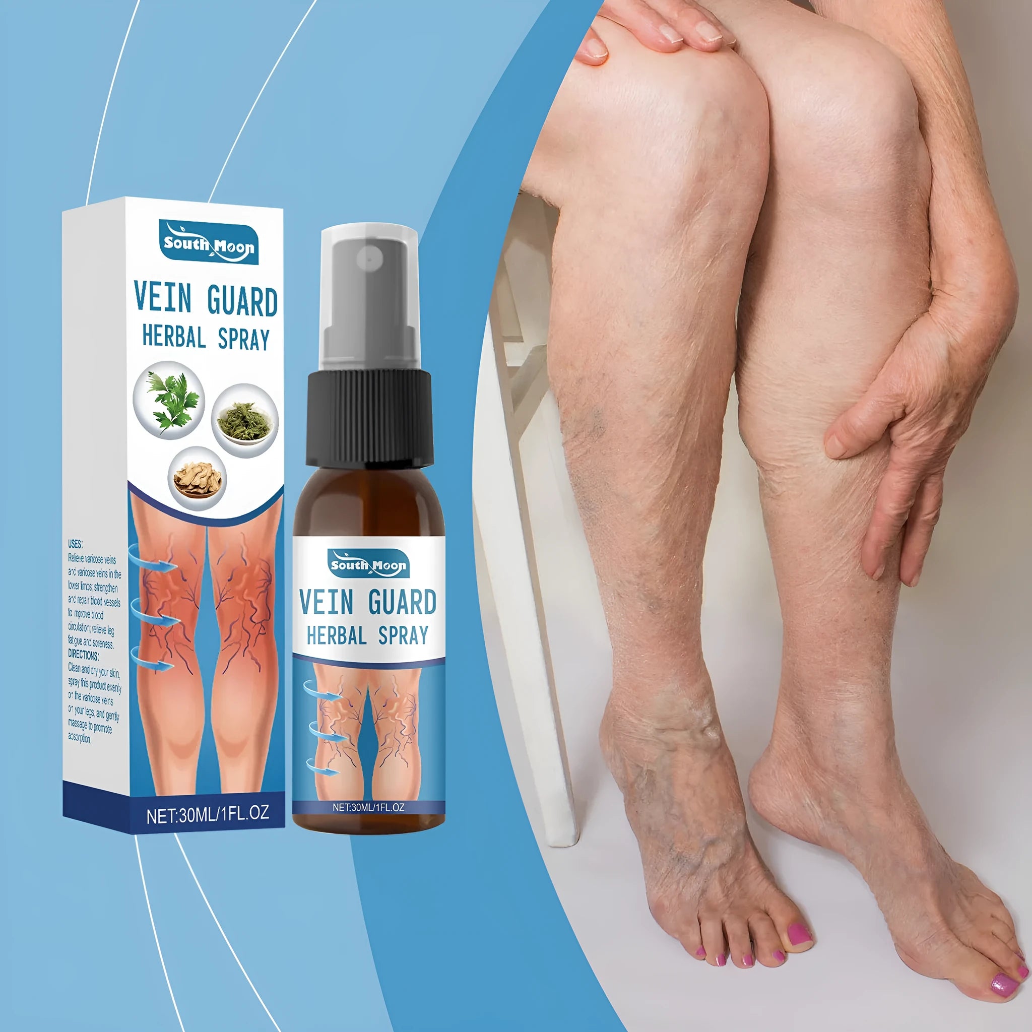 30ml bottle of Herbal Body Care Spray Gentle with plant extract formula