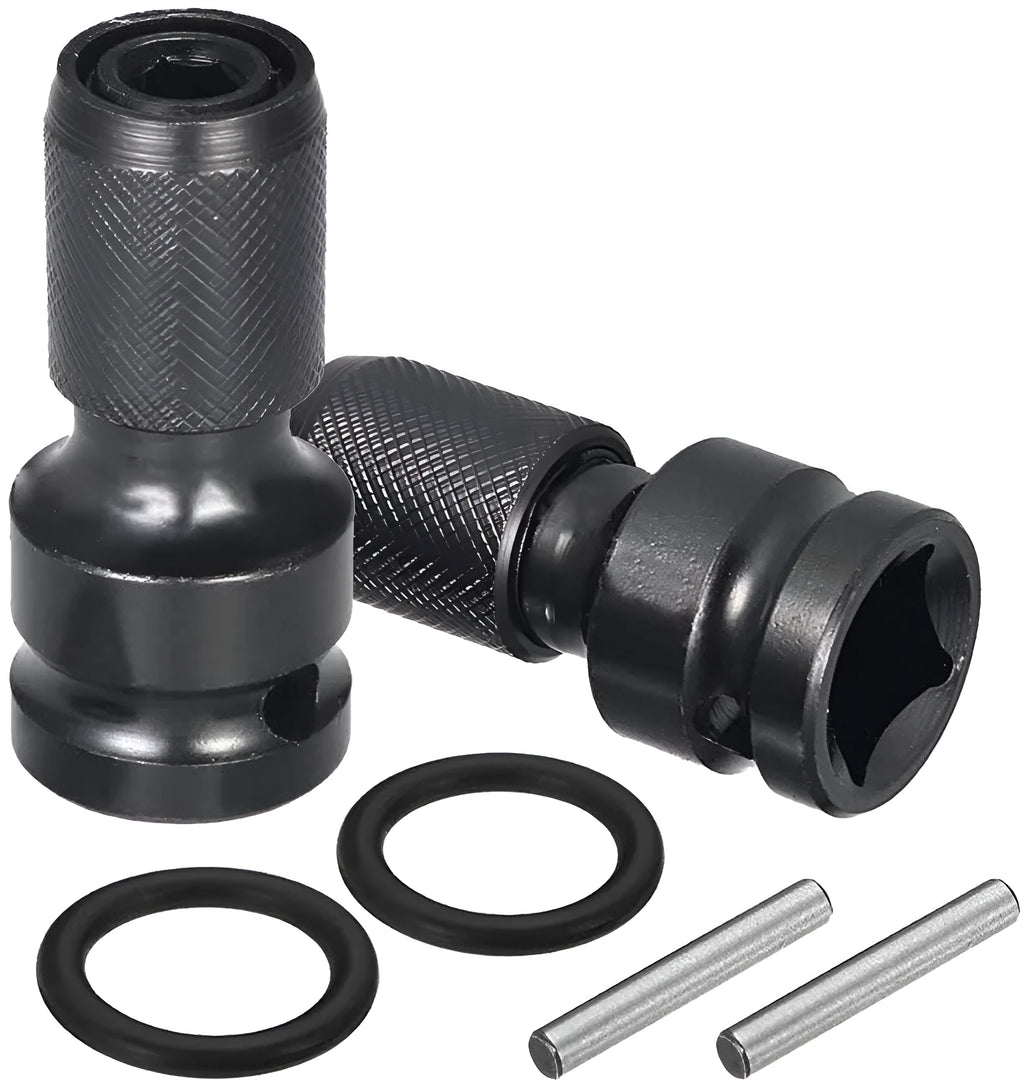 Scaling bit holder tool with telescopic sleeve and hexagonal handle for electric wrench socket drive conversion