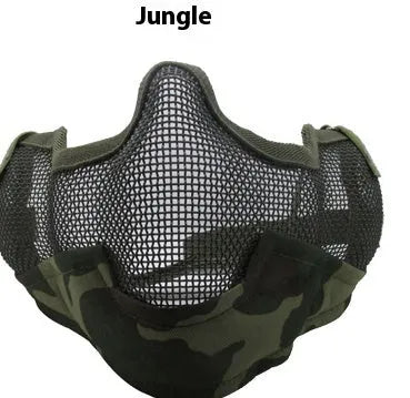 Carbon steel protective face mask with head-mounted design in multiple colour options