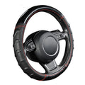 Willow leaf massage non-slip car steering wheel cover in PU leather, photo colour, 38cm universal fit