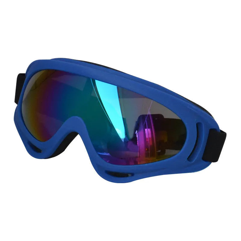 Outdoor dog sunglasses with UV400 protection, Class 2 sunshade lenses, full-frame PC construction, available in eleven colours including army green and black