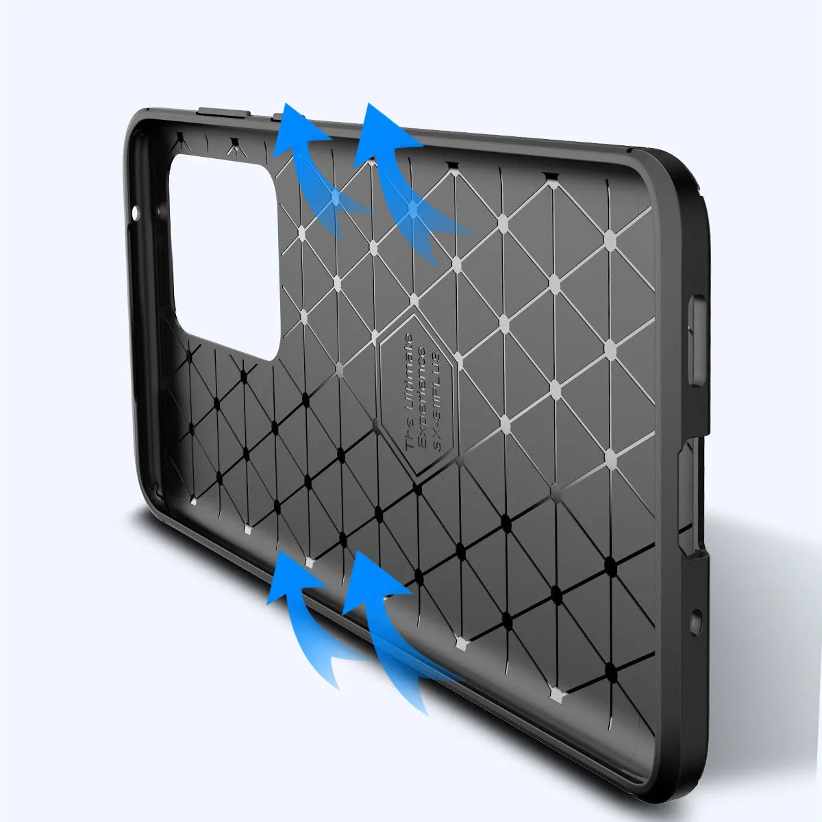 Beetle TPU back cover phone case for Samsung smartphones in solid black, blue, or brown colours