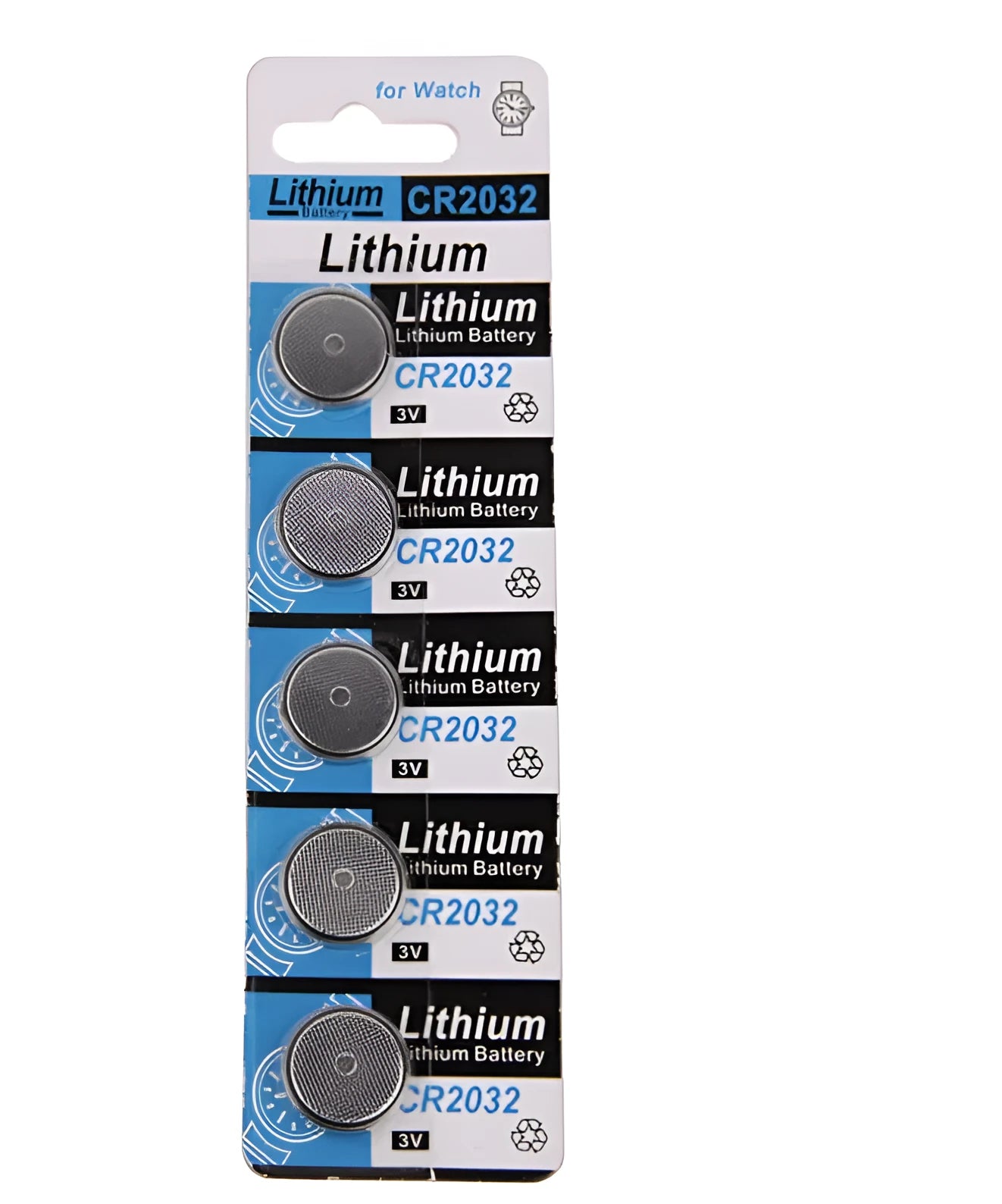 CR2032 3V lithium button battery pack of 5 for scales and remote controls