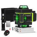 Rotating laser level projecting 16 orange laser lines with wall sticker mount and USB charging port